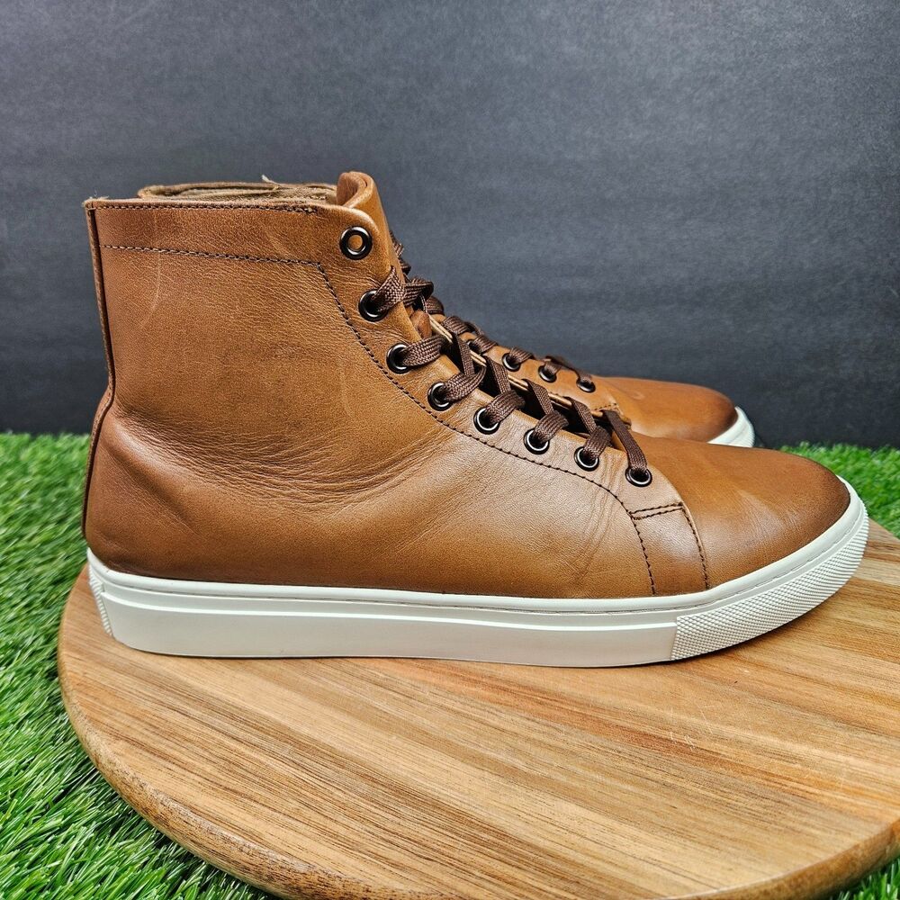 Thursday Boot Co. Premier High Top Leather Sneakers Mens US 8.5 Toffee Brown